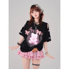 着回し力抜群 レース スウィートプリント 全2色 半袖Tシャツ ＜F-8711＞
