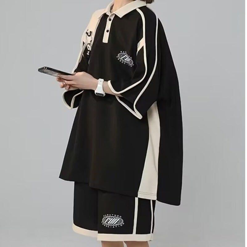 定番シンプル 半袖Ｔシャツⅹパンツセット 絶対流行 男女兼用F-6538