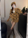 好感度UP 形が綺麗 シンプルだけど一癖あるコーデ ニットトップスF-9985