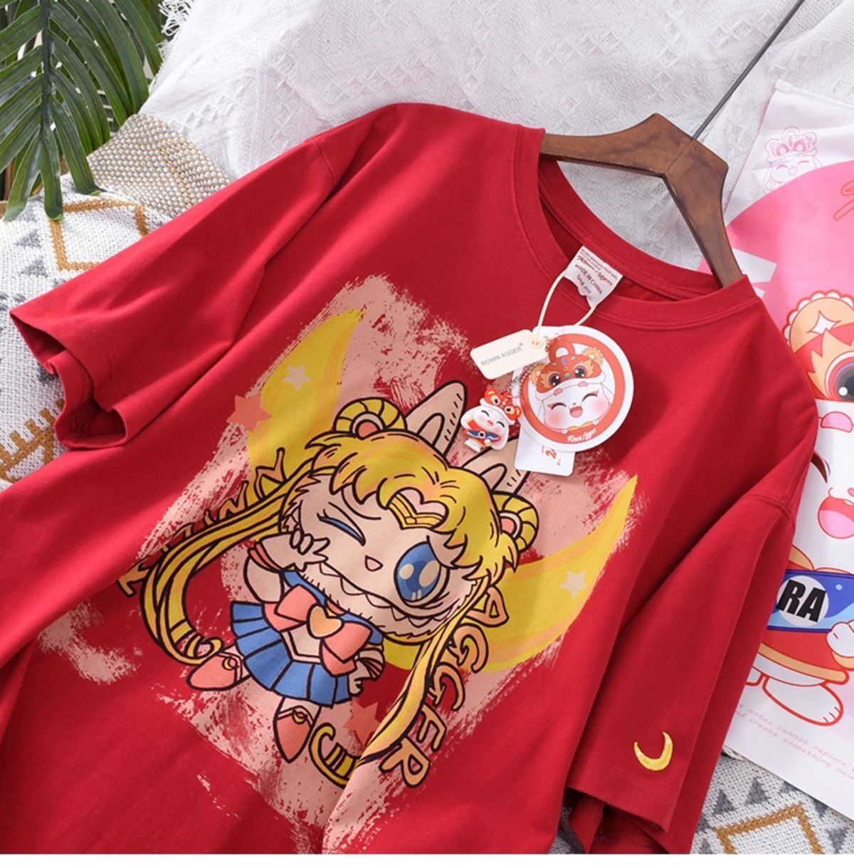 今季も大流行 ゆったり 刺?ロゴ ユニセックス 全3色 半袖 Tシャツ <F-4852>