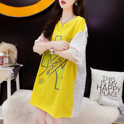 デザイン感   合わせやすい Tシャツ カットソー＜F-3095＞