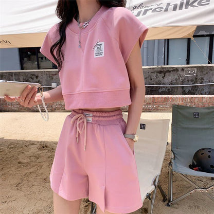 流行新作 美人度アップ 目を奪われる カジュアル 半袖Ｔシャツⅹパンツセット全2色F-9104