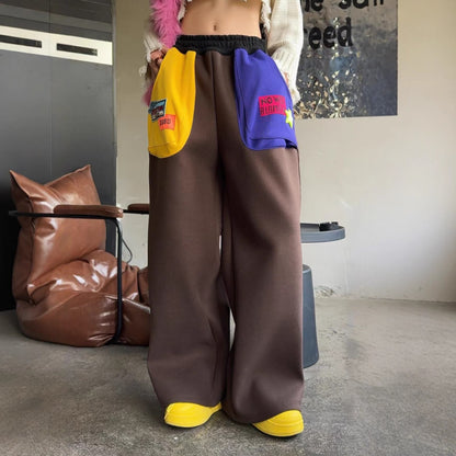 おすすめ オシャレ 切り替え デザイン 4色 スウェット ジョガーパンツ F-12264