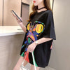 絶対流行 プリント ファッション ゆったり 全4色 半袖 Tシャツ＜F-11523＞