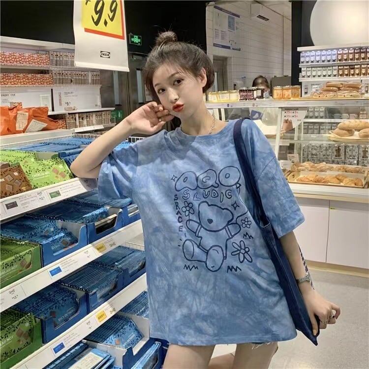 期間限定 個性派 超人気 絞り染め ゆったり 3種選択可 半袖 Tシャツ＜F-8773＞