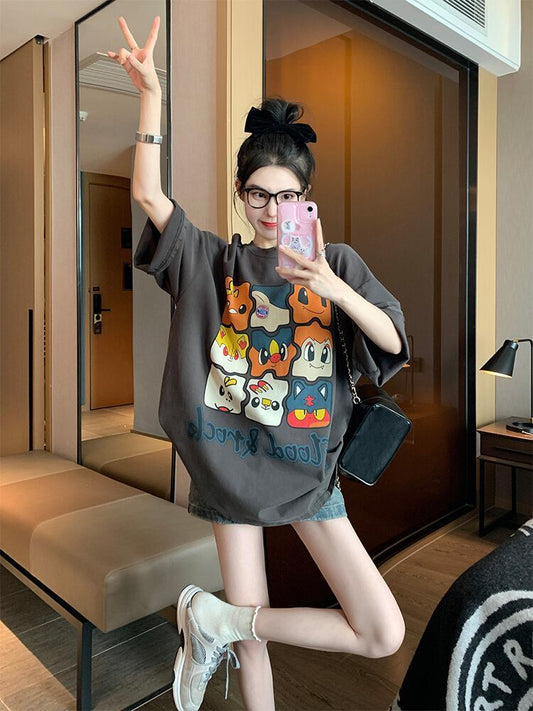 話題沸騰中 高級感溢れる オシャレ度満点 Tシャツ カットソー＜F-8369＞