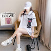美人度アップ   ワッフル ロング Tシャツ ゆったり半袖 ＜F-2930＞