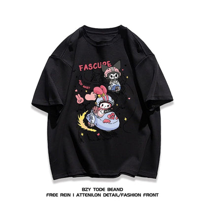 男女兼用 ファッション 快適 半袖 Tシャツ F-13317