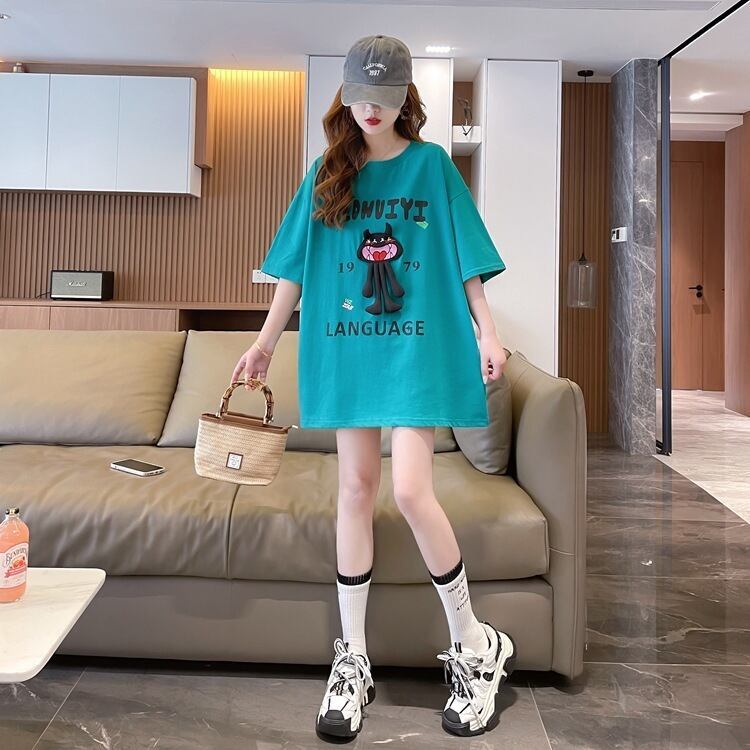 今季マストバイ ファッション 新商品 プリント ゆったり 全4色 半袖 Tシャツ＜F-11365＞
