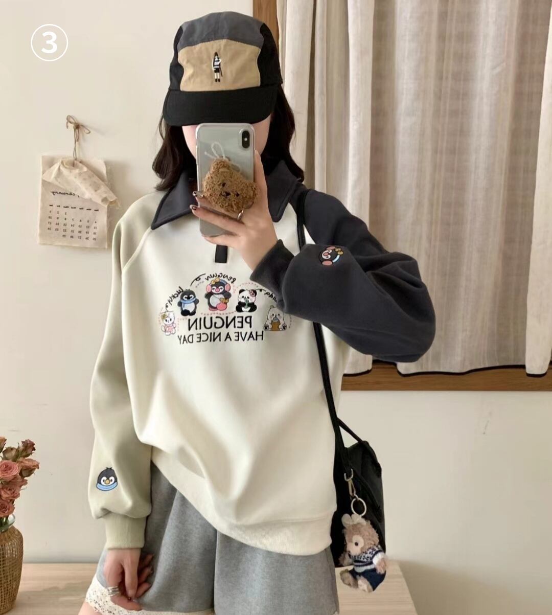 今季マストバイ プラスベルベット 大人可愛い 3色 パーカー F-10534