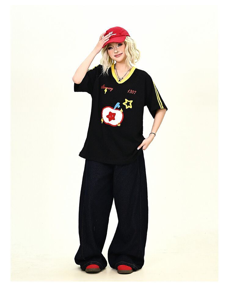 売り切れ必至 早い者勝ち 絶対流行 カジュアル 2色選択 Tシャツ<F-11545>