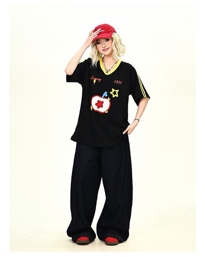 売り切れ必至 早い者勝ち 絶対流行 カジュアル 2色選択 Tシャツ<F-11545>