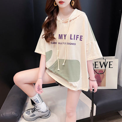 好感度UP 早い者勝ち 絶対流行 カジュアル 2色選択 Tシャツ<F-11678>