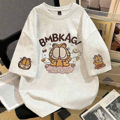 美人度アップ  4色展開 ユニセックス ロゴプリント Tシャツ<F-13049>