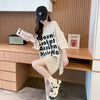ファッション 切り替え 個性派 プリント 3色選択 半袖Tシャツ＜F-8548＞