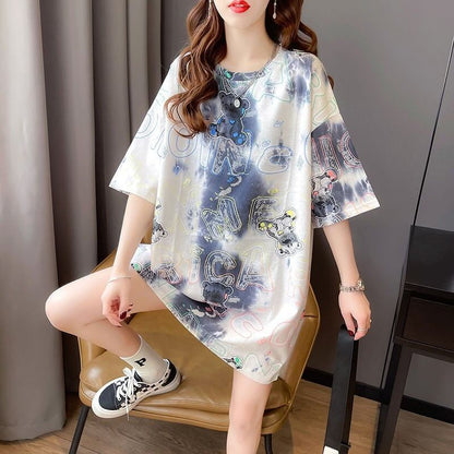 大好評   クマ柄 Tシャツ ゆったり半袖 ＜F-3990＞
