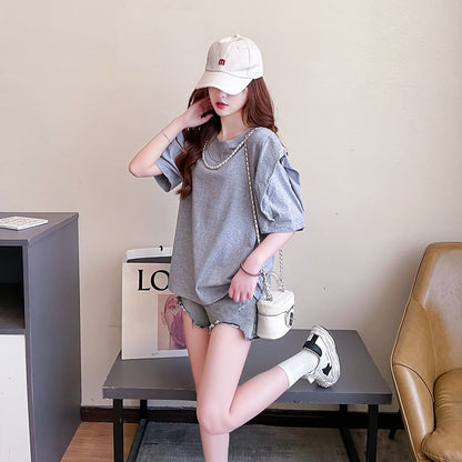売り切れ必至 簡潔 個性派 ファッション 全3色 半袖Tシャツ<F-8514>