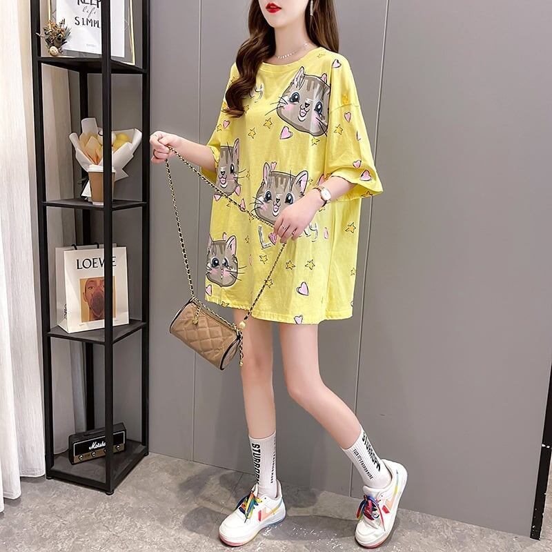 オシャレ度満点   一目惚れ Tシャツ カットソー＜F-3482＞