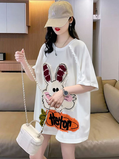 大活躍 好感度UP 海外トレンド カジュアル 全4色 半袖 Tシャツ ＜F-11096＞