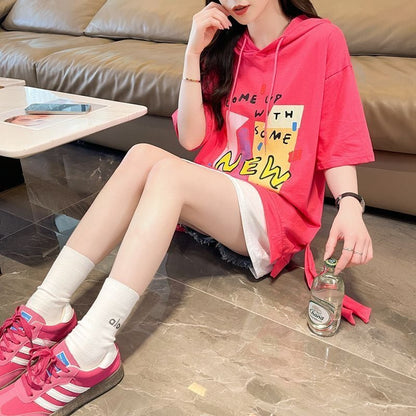 デザイン性抜群 偽二枚 ファッション 半袖 Tシャツ F-13333
