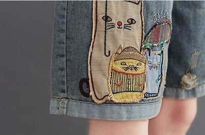 人気上昇中 オシャレ度満点 ゆったり感アップ 2種選択デニム パンツ＜F-9200＞