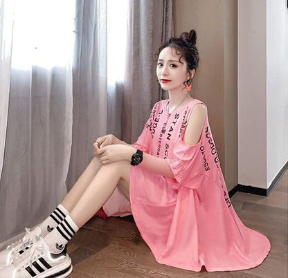 柔らかくて優しい印象 ファッション 美人度アップ プリント 全3色 半袖 Tシャツ F-9088