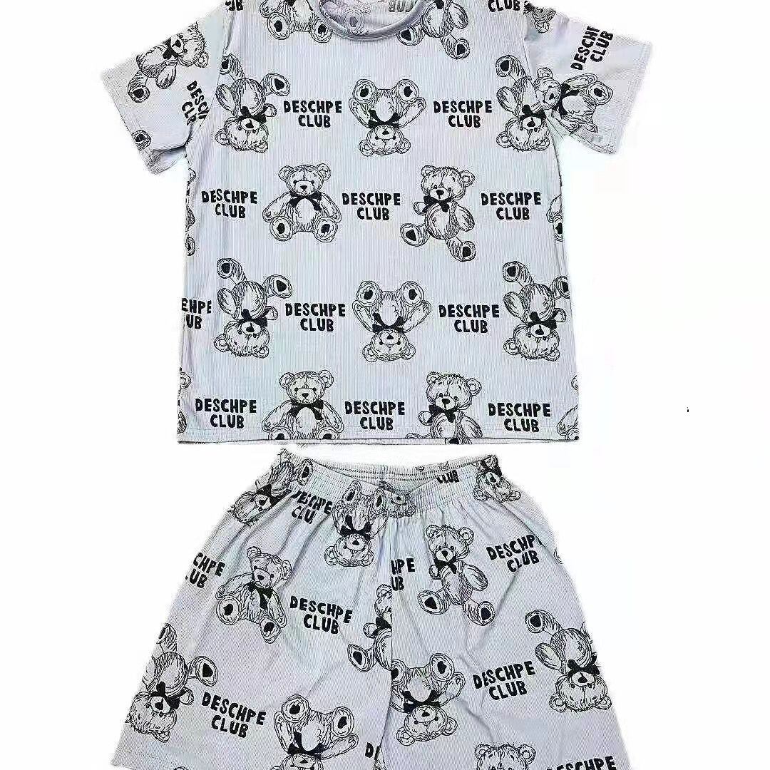 好感度UP カジュアル 夏に嬉しい機能付き 半袖Ｔシャツⅹパンツセット全4色<F-11628>
