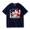 話題沸騰中   カジュアル プリント 全3色 半袖 Tシャツ 男女兼用F-8987