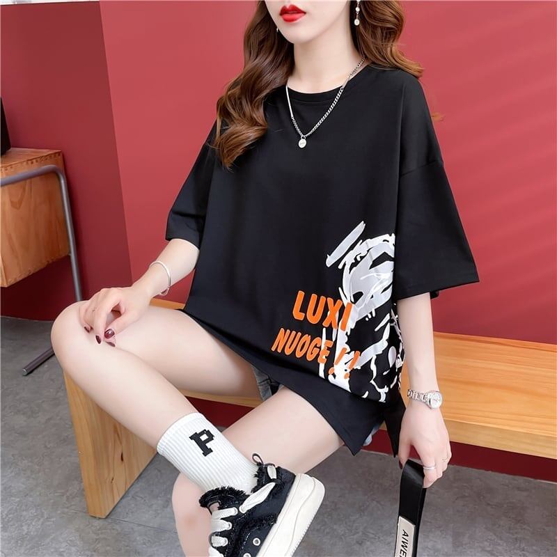 スタイリッシュ   一目惚れ Tシャツ カットソー＜F-3584＞