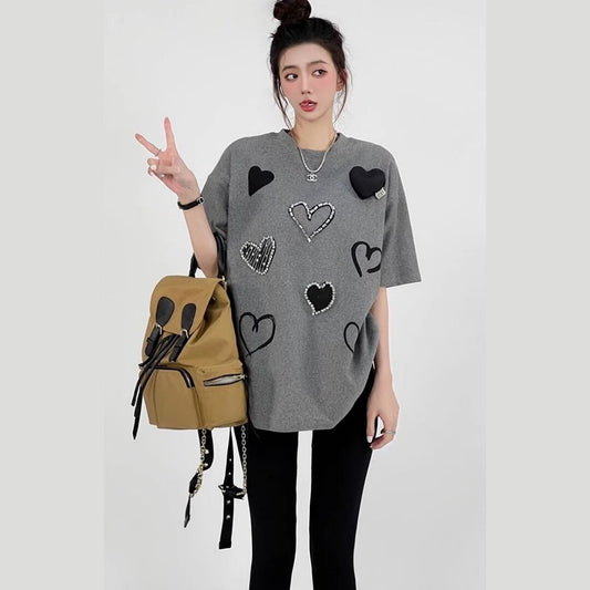 超人気 特別デザイン カジュアル ファッション プリント 全3色 半袖 Tシャツ F-8918