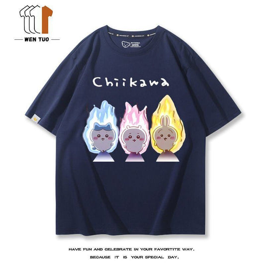 売れ筋 カジュアル 早い者勝ち プリント 男女兼用 10色選択 Tシャツ<F-11424>