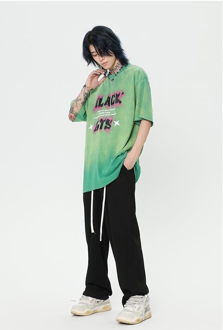 見逃し厳禁   ストリート系 アルファベット プリントTシャツ ＜F-2921＞