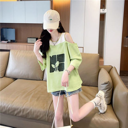 好感度100％ ラウンドネック キュート 半袖 Tシャツ ＜F-8628＞
