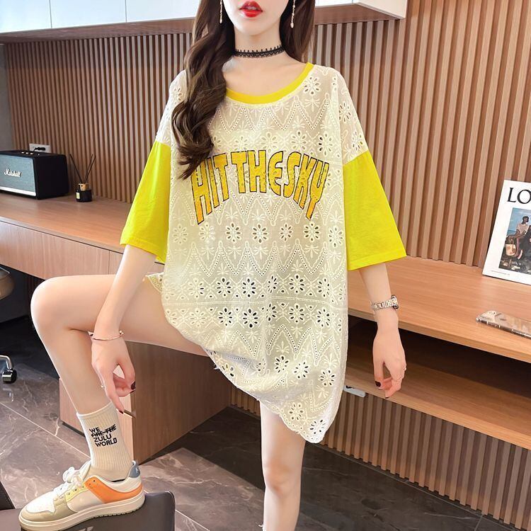 気質満点 ラウンドネック キュート 半袖Tシャツ ＜F-8647＞