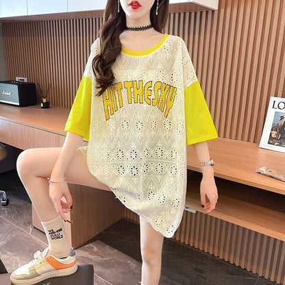 気質満点 ラウンドネック キュート 半袖Tシャツ ＜F-8647＞