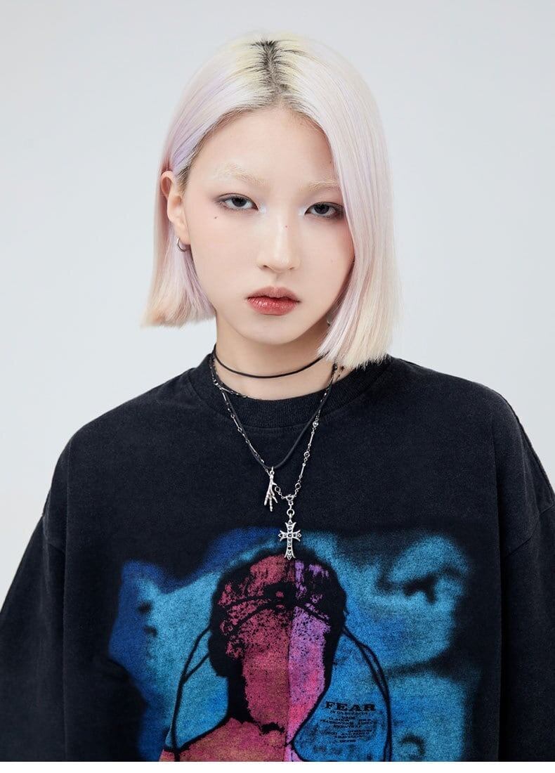 大注目   ストリート系 プリントTシャツ ＜F-2875＞