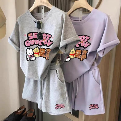 カジュアル 半袖 全４色 Tシャツ ショートパンツ セットアップ ＜F-11598＞