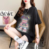 【半額！期間限定！！】絶対流行 ホットダイヤモンド カジュアル プリント全2色 半袖Tシャツ カットソー ＜F-8564＞