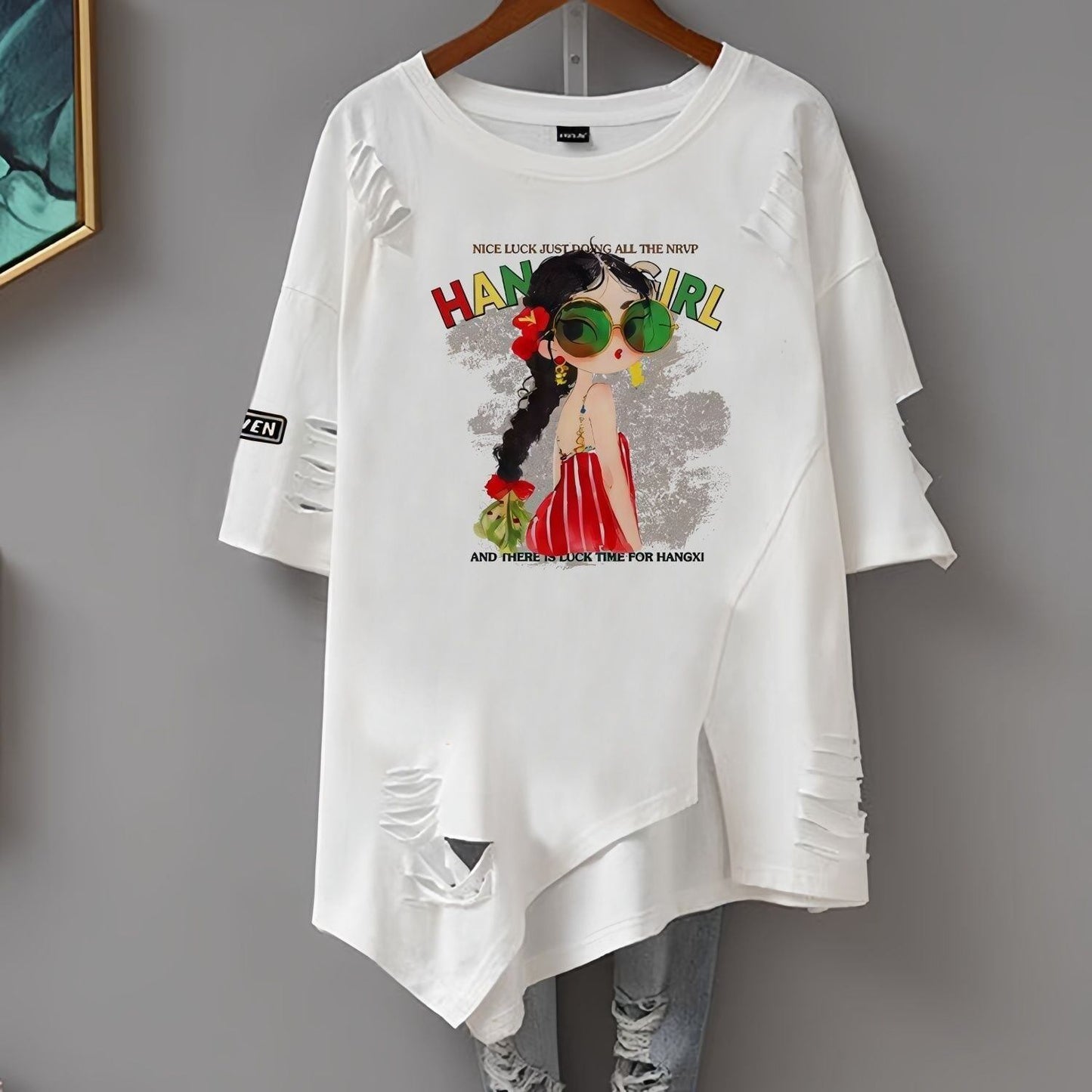 絶対流行 カジュアル 早い者勝ち 2色選択 Tシャツ<F-11651>
