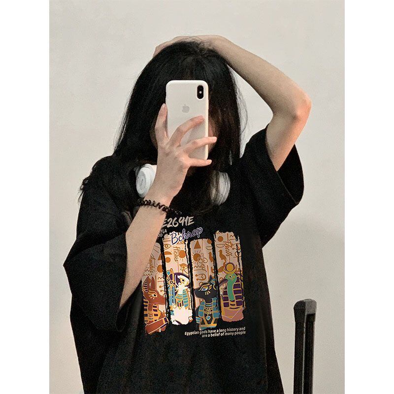 着回し力抜群 アバンギャルド 特別デザイン プリント全5色 半袖Tシャツ<F-8712>