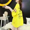 着回し力抜群   ゆったりロング丈切り替え三色半袖Tシャツ＜F-8121＞