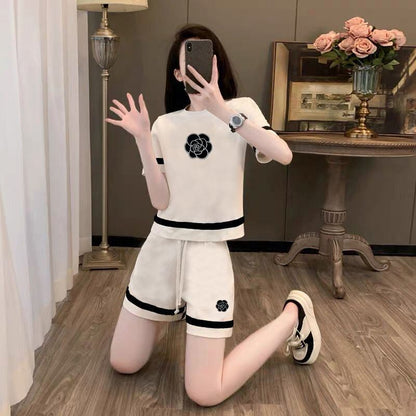 着心地良い 半袖 カジュアル Tシャツ ショートパンツ セットアップ ＜F-8631＞