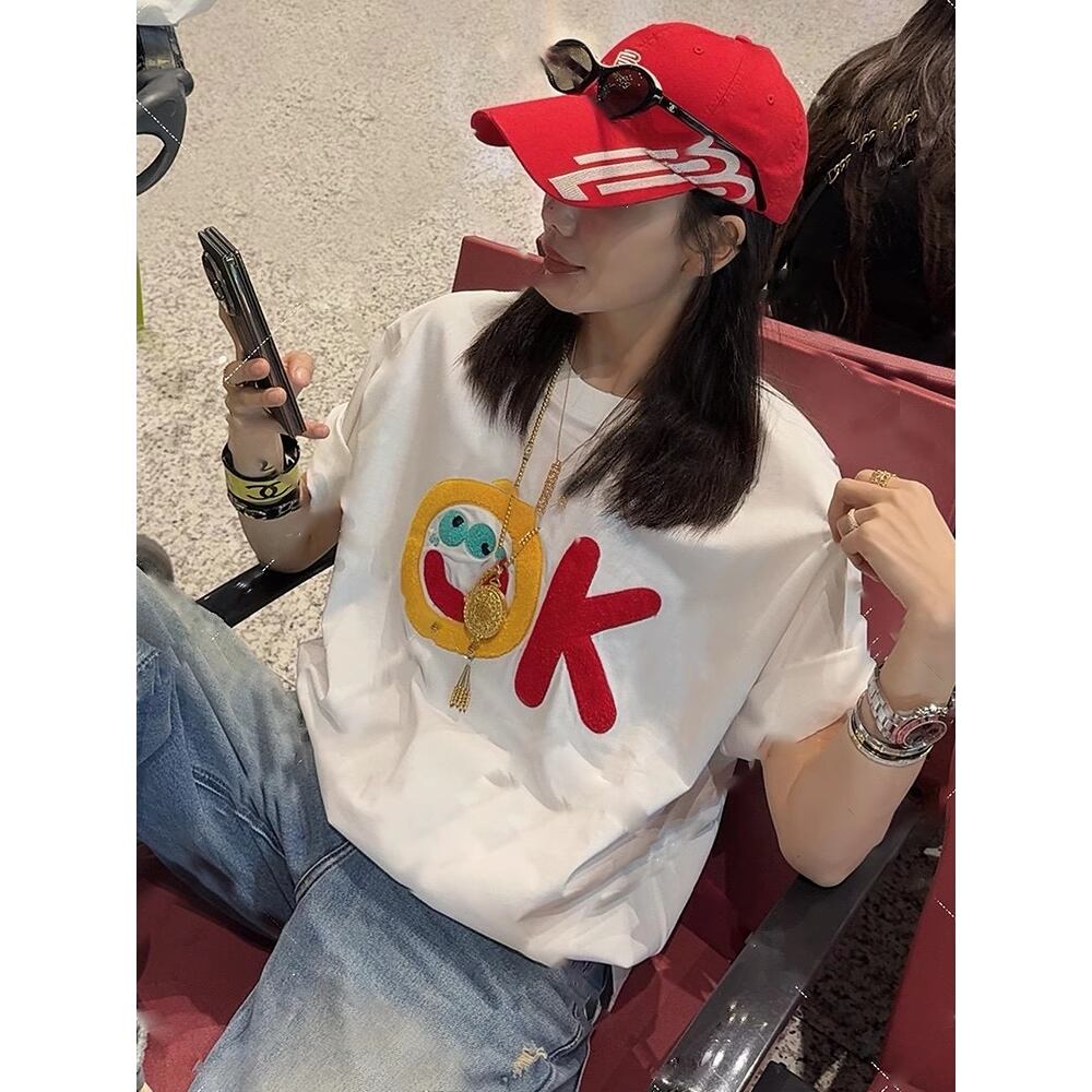 早い者勝ち 早い者勝ち 絶対流行 カジュアル Tシャツ<F-11132>