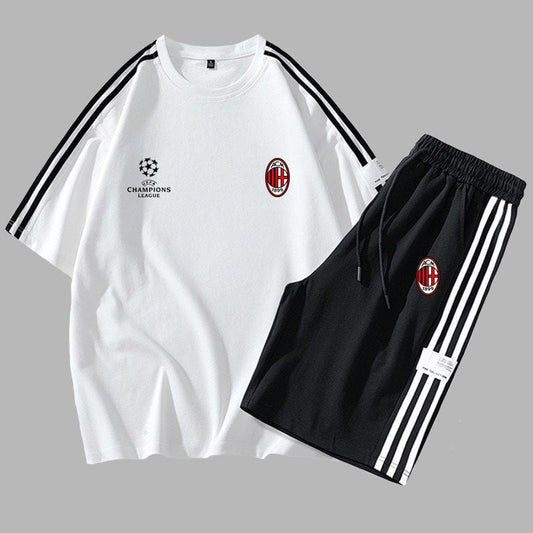 超人気 上質 男女兼用 スポーツ風 Tシャツ & ショーツ セットアップ F-13197