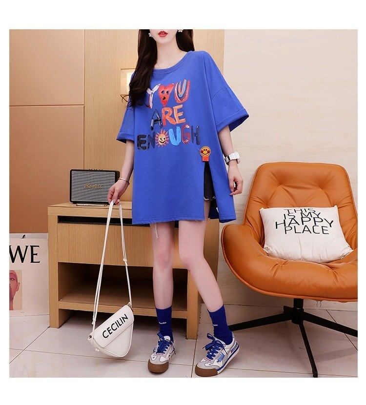 ストリートトレンド韓国風コットン半袖Tシャツ<F-2962>
