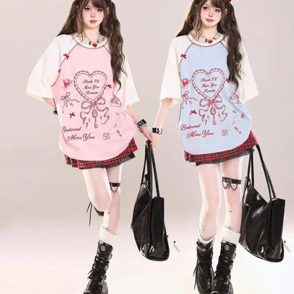 スウィート 絶対流行 今季マストバイ 早い者勝ち カジュアル 2色選択 Tシャツ<F-11665>