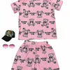 好感度UP カジュアル 夏に嬉しい機能付き 半袖Ｔシャツⅹパンツセット全4色<F-11628>