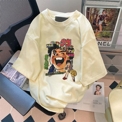 男女兼用 大人気 プリント ファッション 半袖 Tシャツ F-13276