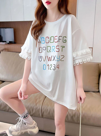 美人度アップ カジュアル 好感度UP 全4色 半袖 Tシャツ ＜F-11048＞