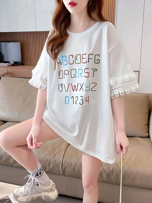 美人度アップ カジュアル 好感度UP 全4色 半袖 Tシャツ ＜F-11048＞